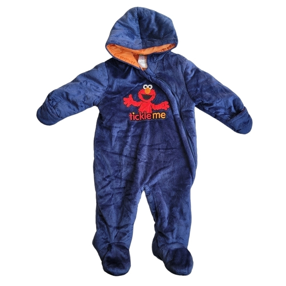 Sesame Street 12 Months Elmo Tickle Me Soft Cozy Baby Bunting